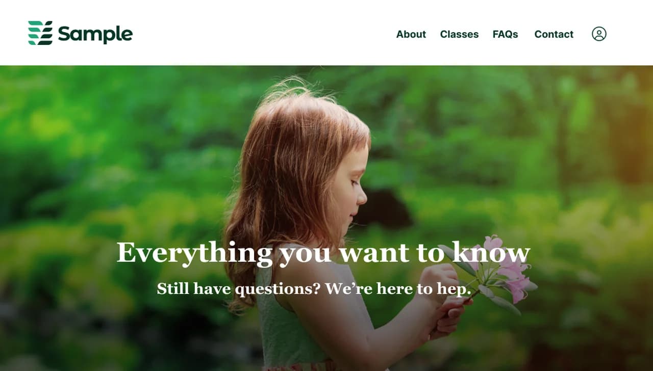 Everything you want to know — a green nature template