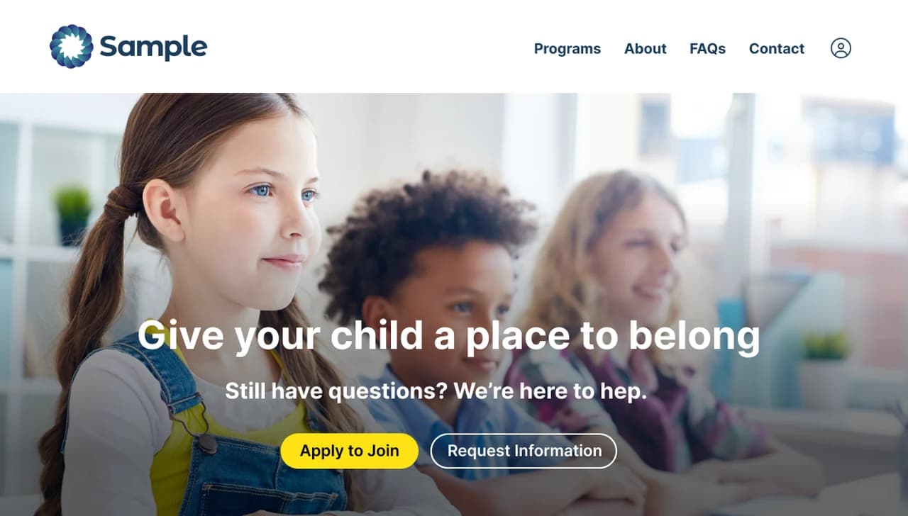 Give your child a place to belong — a bright classroom template